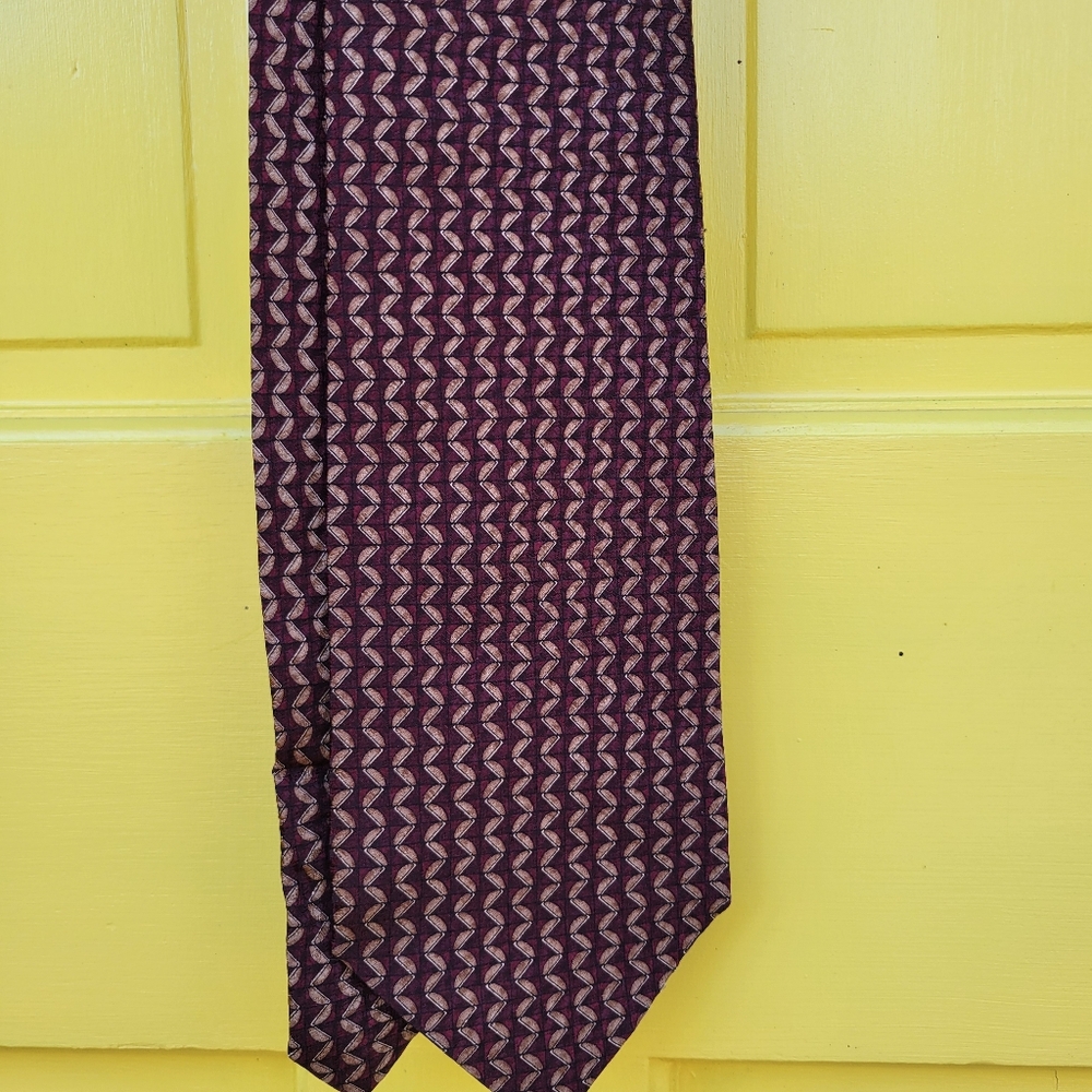 Vintage DANI Milano 100% Silk Geometric Necktie – Made in Italy, 58” x 4”